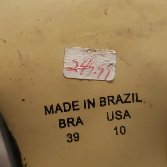 Western Cowboy boots brown and black with faux fur on the outside. from brazil. - Picture 7 of 8